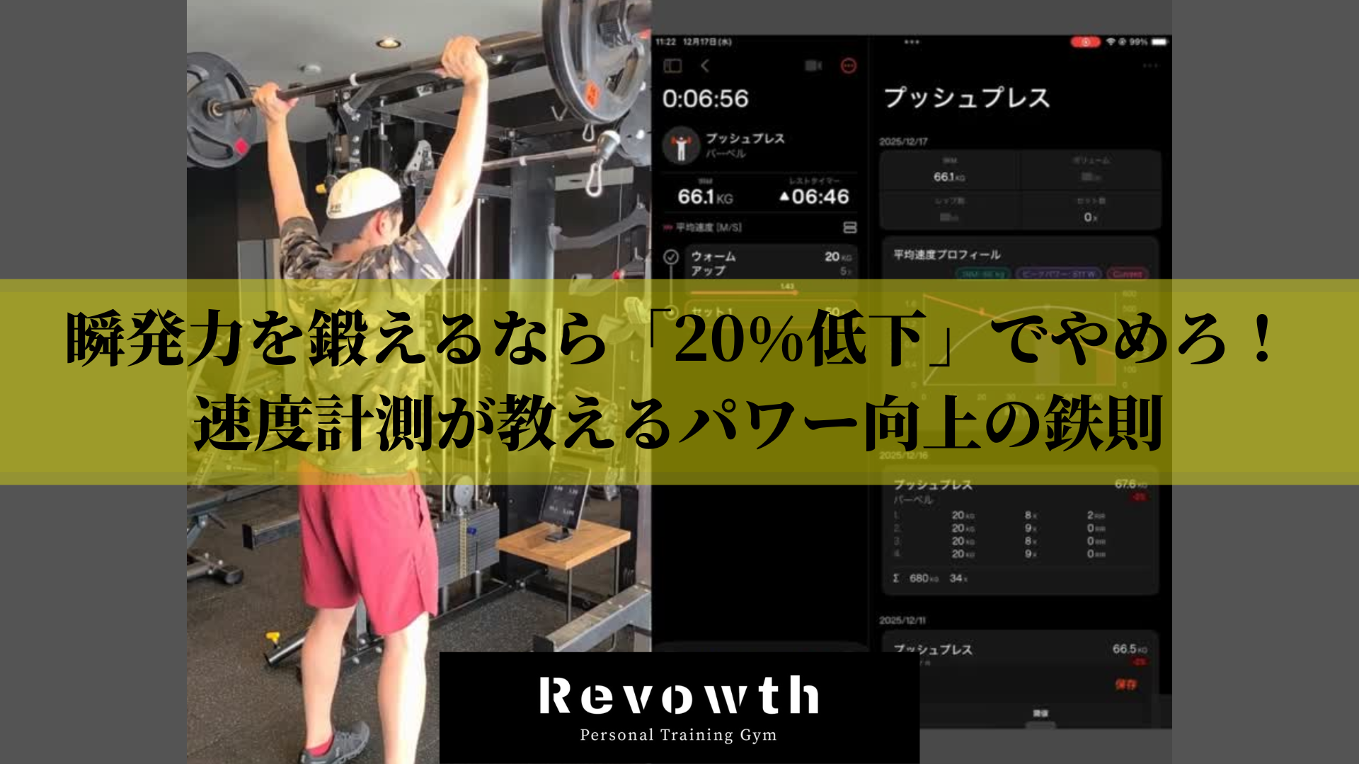 VBT　速度低下率